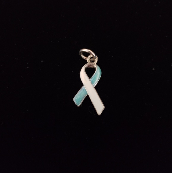 Beaucoup Designs Cervical Cancer Ribbon Charm - Picture 1 of 2